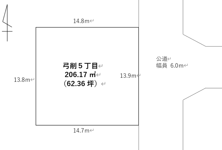 北区弓削5丁目土地の決済・お引渡しが完了しました