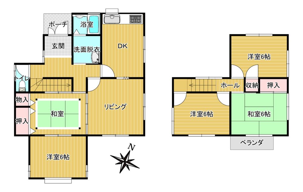 【価格変更】合志市 豊岡 （光の森駅 ） 2階建 ６ＤＫ