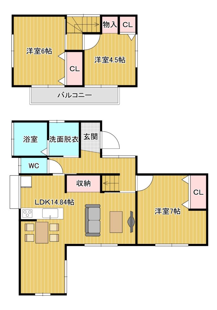 熊本市近郊北区 改寄町 （植木駅 ） 2階建 ３ＬＤＫを販売開始しました