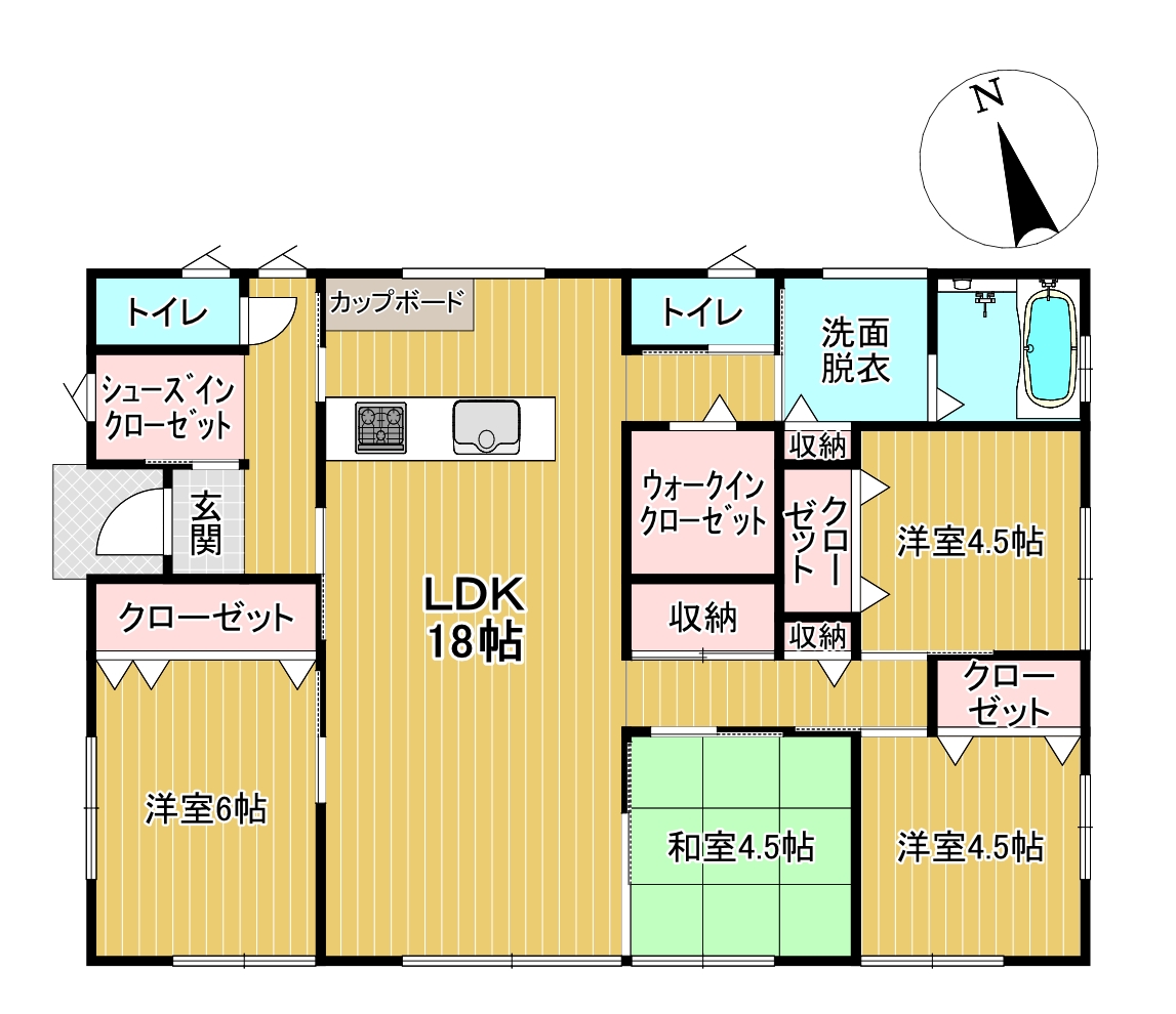 合志市 福原 平屋建 ４ＬＤＫ