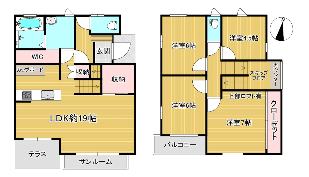 光の森６丁目（光の森駅） 2階建 ４ＳＬＤＫ