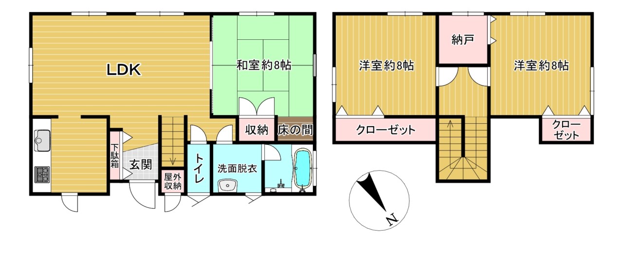 合志市 須屋(黒石駅) 2階建 3SLDK