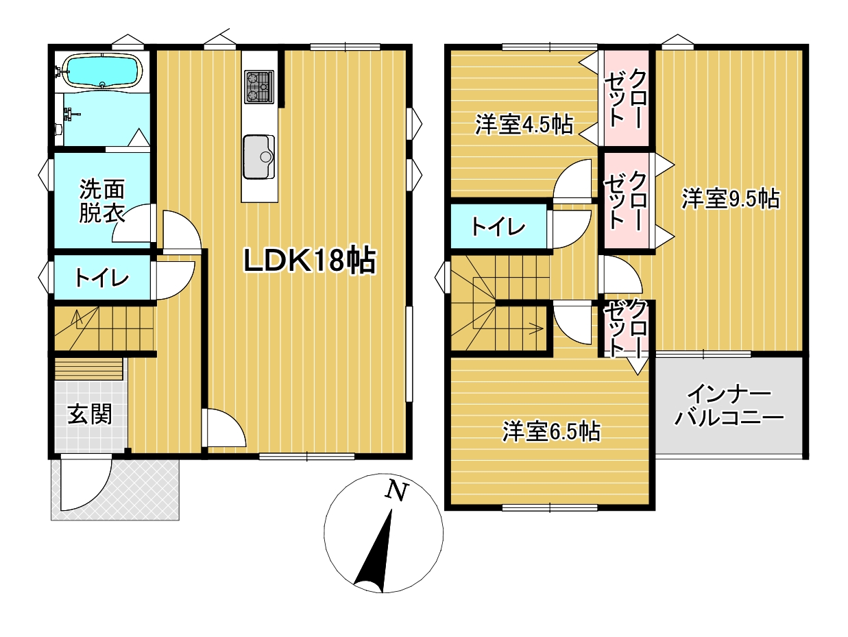 合志市 須屋（須屋駅） 2階建 ４ＬＤＫ